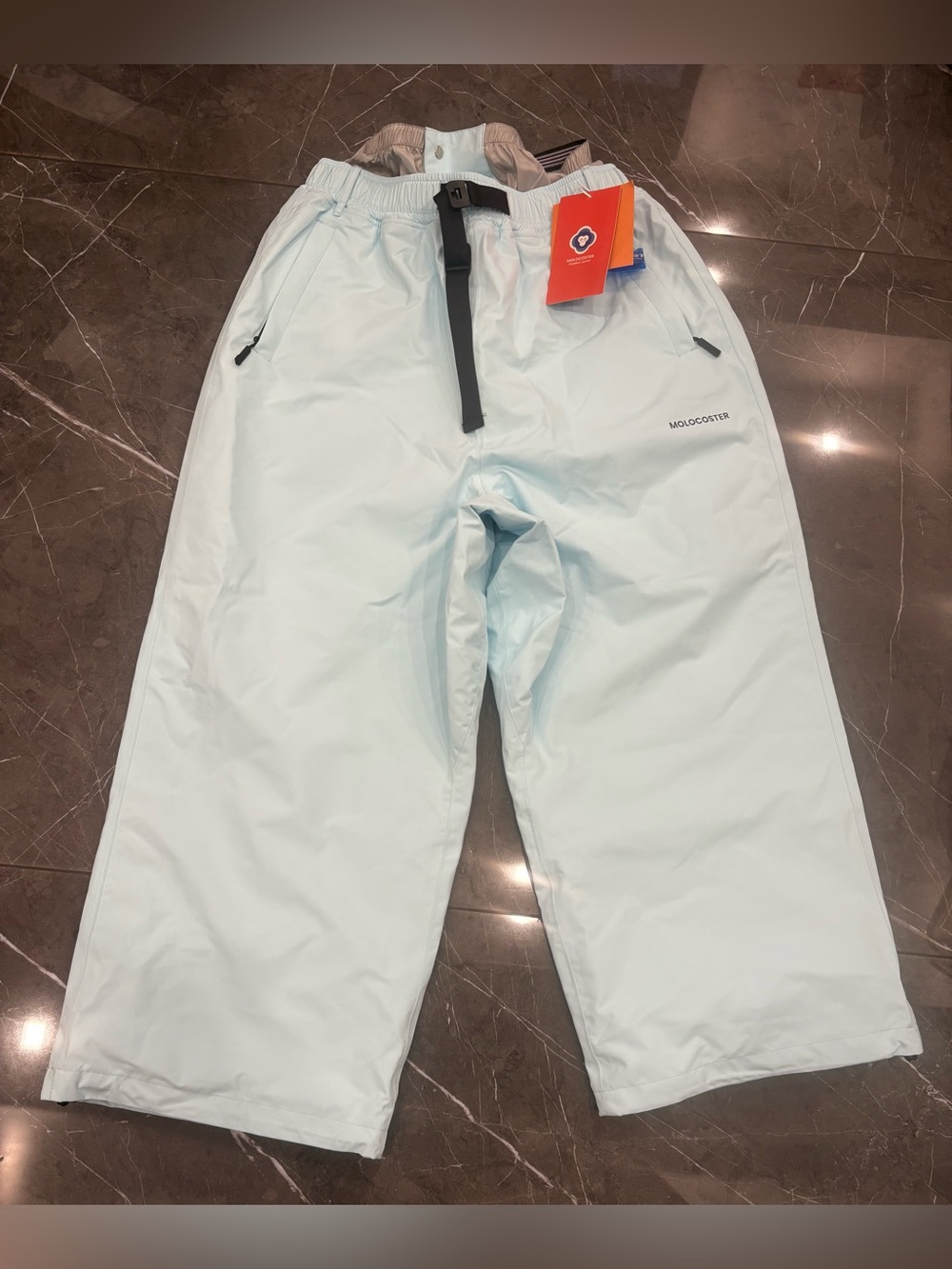Molocoster Outdoor Equipment Snowboard Baggy Pants Aqua Blue Small NWT Ski Snow